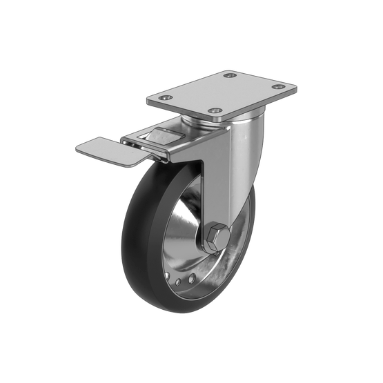 Part Medium-Duty Swivel Caster Wheel with Brake image