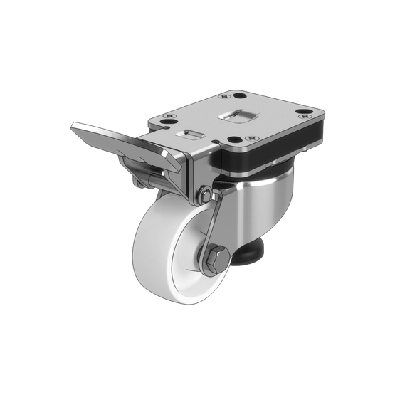 Part Blickle Swivel Leveling Caster Wheel with Fixed Pedal, 200kg Capacity image