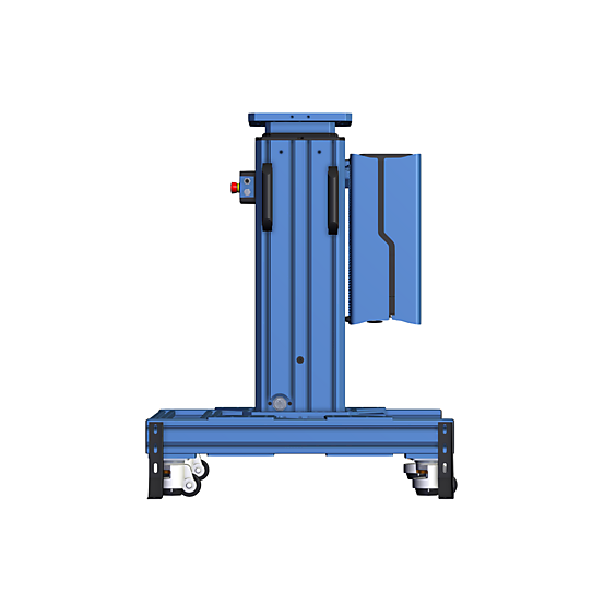 Telescopic Robot Pedestal Compatible with UR20/CRX25iA - Mobile Front view